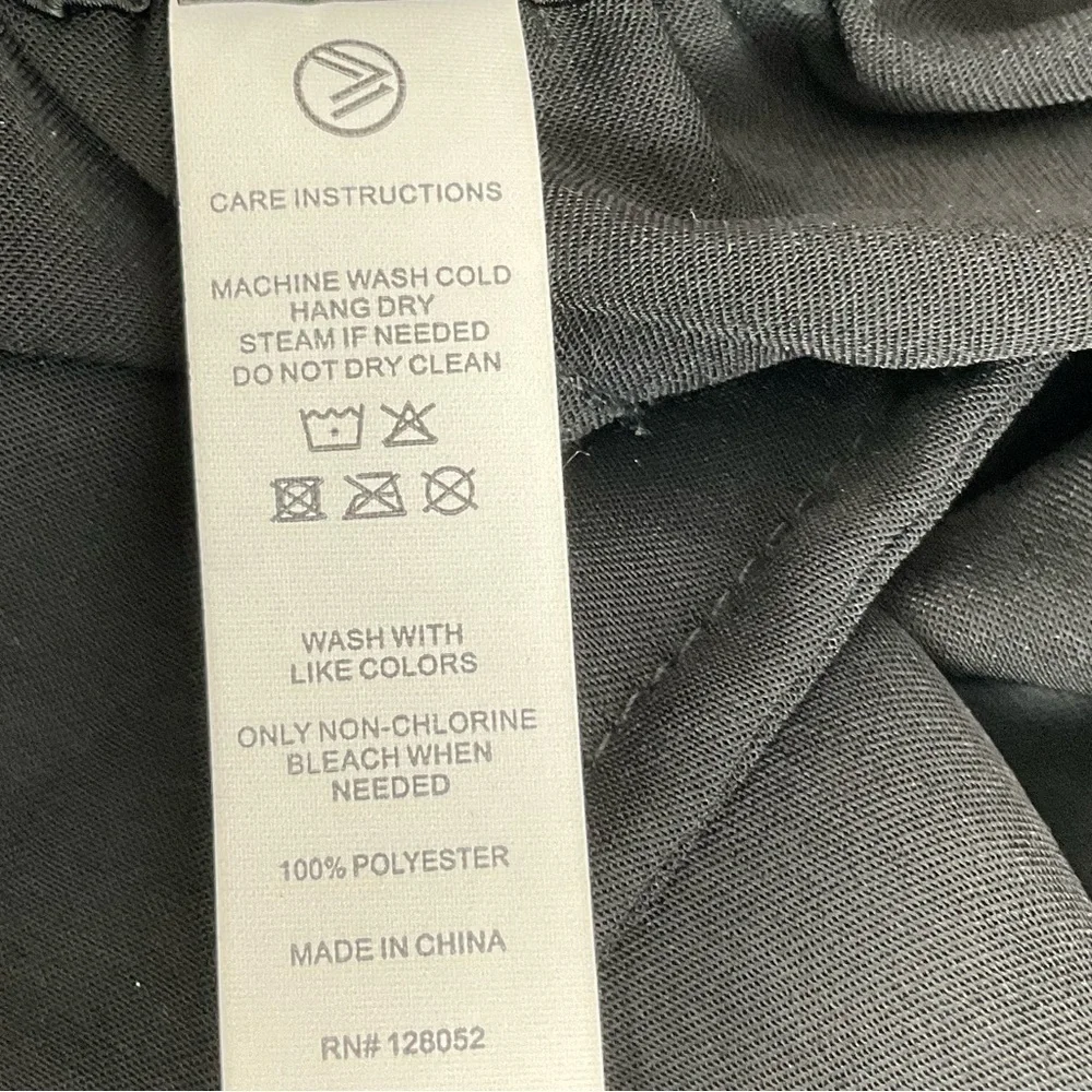 SAVVI Penny Satin Pants black wide leg size small - Picture 10 of 10